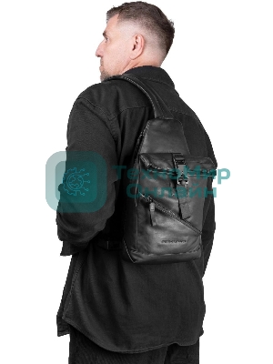 Рюкзак слинг Piquadro Harper CA6784AP/N черный кожа