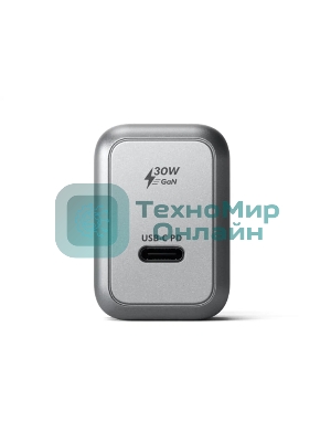 Сетевое зар./устр. Satechi USB-C GaN Wall Charger 30W 3A (PD) USB Type-C универсальное серый (ST-UC30WCM-EU)