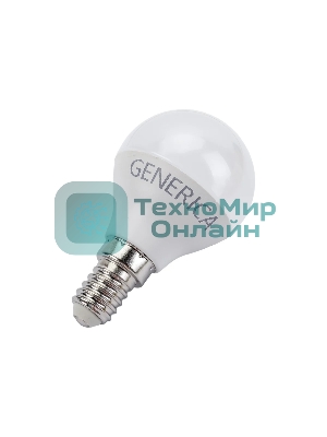 Лампа светодиодная GENERICA LL-G45-10-230-40-E14-G G45 10 Вт шар 4000К E14 230В