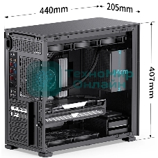 Компьютерный корпус без блока питания JONSBO D41 STD Black ATX без БП, боковая панель из закаленного стекла, mini-ITX, micro-ATX, ATX, черный