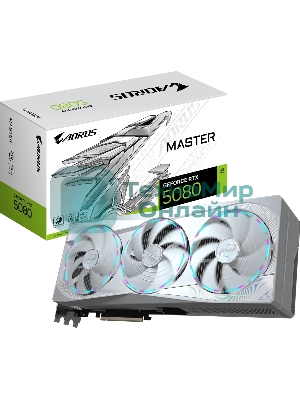 Видеокарта Gigabyte PCI-E 5.0 GV-N5080AORUSM ICE-16GD 1.0 NVIDIA GeForce RTX 5080 16Gb 256bit GDDR7 2617/30000 HDMIx1 DPx3 HDCP Ret