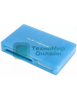 Карт-ридер AeroCool AMGCRM8300/синий/microSD/miniSD/SD/MMC/RS-MMC/MMCplus/MMC/MS Pro/MS/USB 2.0/пластик