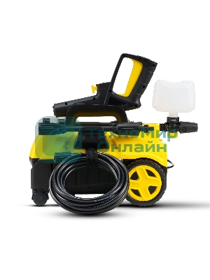 Мойка высокого давления 130/70 бар, KOLNER K140F, на 4 колесах, 1600Вт, 480л/ч, метал.помпа, шланг ВД 5м, кабель 5м, самовсас, Auto stop (пеногенератор)