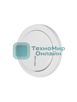 Выключатель 1-кл. СП OSEN 10А IP20 с подсветкой механизм бел. LEZARD 743-0288-111