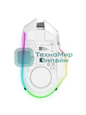 Мышь беспроводная/проводная Razer Basilisk V3 Pro 35K белый, 35000 dpi, радиоканал, Bluetooth, USB, кнопки - 11
