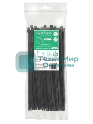 Стяжка кабельная SE IMT30076B 300х7.6 черный (уп. 100 шт)