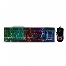 Комплект клавиатура+мышь Smartbuy Rush B18 проводной, USB, 7200 DPI, чёрный