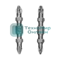 Набор бит двухстор. Gross PH2-PH2х45мм, PZ2-PZ1х45мм, сталь S2, 2 шт.