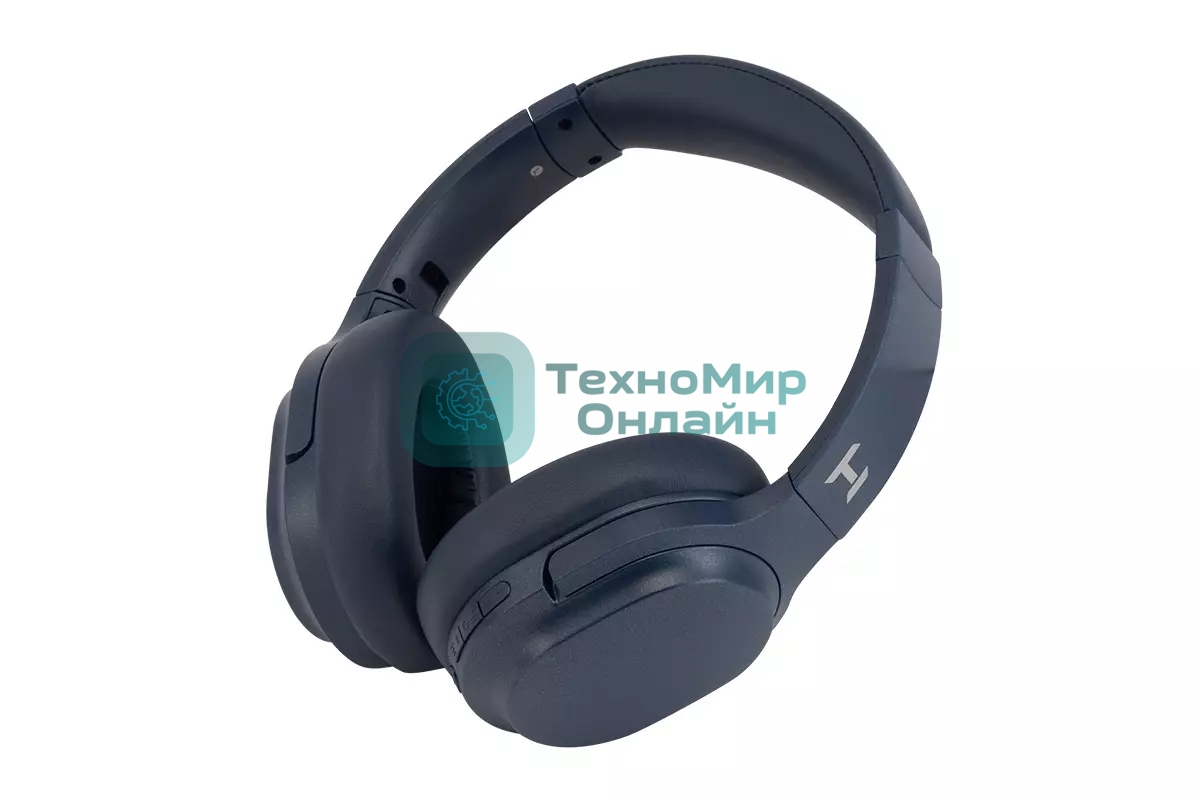 Беспроводные/проводные наушники Harper HB-712 синий, полноразмерные, Bluetooth + проводной, активное шумоподавление, складная конструкция, до 20 ч.