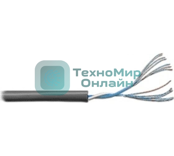 Кабель TWT UTP, патч-кордовый, 1 пара, cat.5e, PVC, 305 м., серый