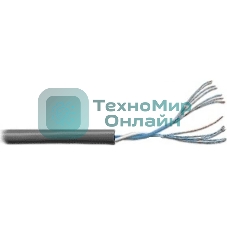 Кабель TWT UTP, патч-кордовый, 1 пара, cat.5e, PVC, 305 м., серый