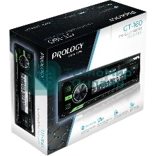 Автомагнитола Prology GT-160, 1 DIN, Bluetooth, USB Type-A, AUX, пульт ДУ
