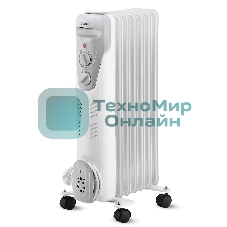 Масляный обогреватель Vitek VT-1708 W (7 секций) белый, 1500 Вт, 20 м2, термостат