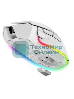 Мышь беспроводная/проводная Razer Basilisk V3 Pro 35K белый, 35000 dpi, радиоканал, Bluetooth, USB, кнопки - 11