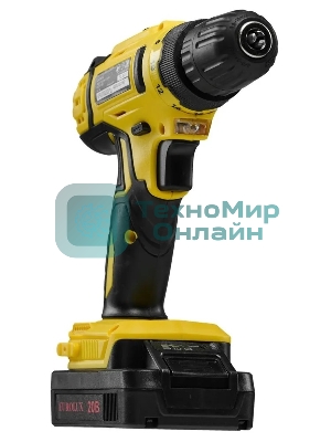 Дрель-шуруповерт Eurolux ДА-20DU-2, 12 В, 1.5 Ач, 25 Нм, щеточный