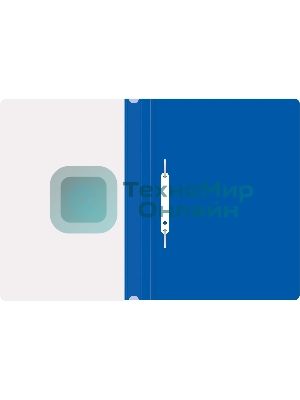 Папка-скоросшиватель Silwerhof Eco A4, прозрачный верхний лист, пластик, синий