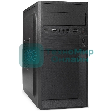 Компьютерный корпус Minitower ExeGate BAA-105-01-UNS500 (mATX, БП UNS500 с вент. 12см, 2*USB, аудио, черный)