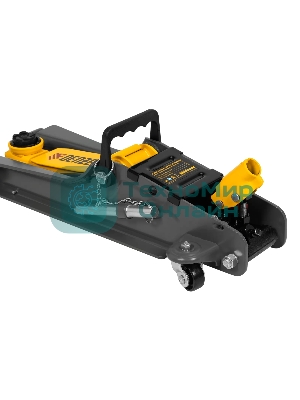 Домкрат гидравлический подкатной с фиксатором Denzel 2,5 т,85-385 мм, в пласт. кейсе