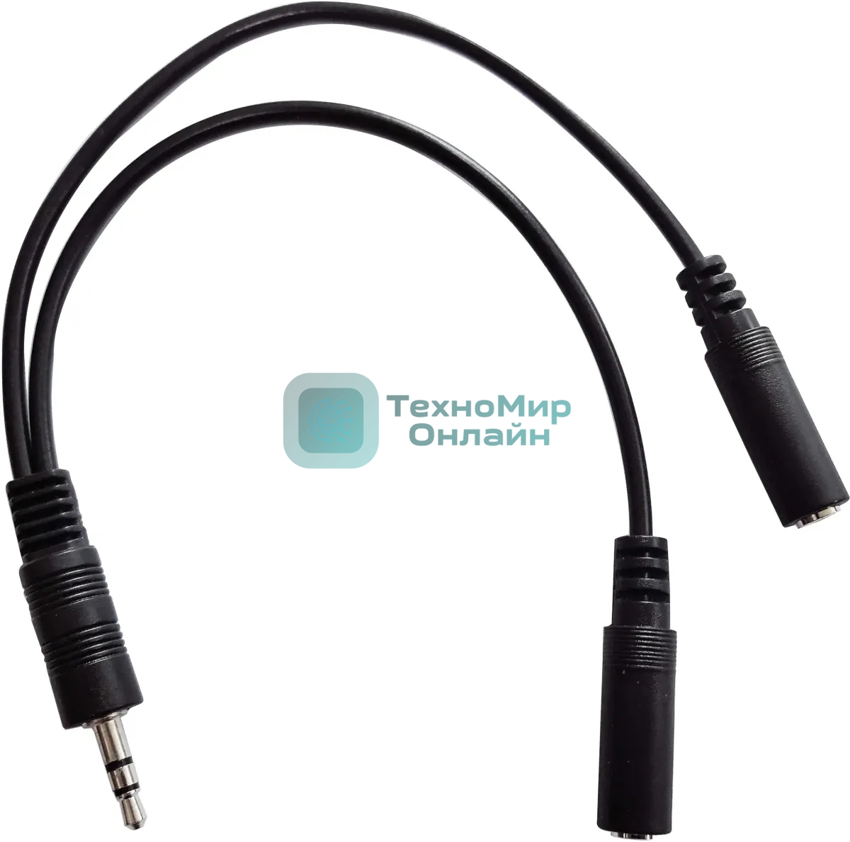 Адаптер аудио Buro 2xJack 3.5 (f)/Jack 3.5 (m) 0.2м. черный