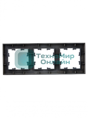 Рамка 3-местная IEK BRITE РУ-3-2-БрД стекло дымчатый