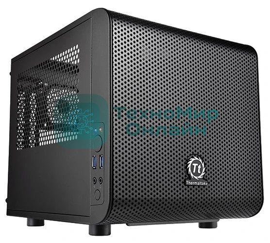 Компьютерный корпус Thermaltake Core V1 черный без БП miniITX 1x200мм 2xUSB 3.0 audio bott PSU