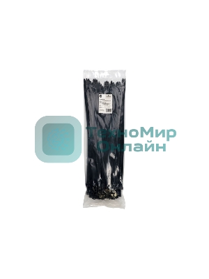 Стяжки Cablexpert NYT-400x7.6B пластиковые 400 мм х 7.6 мм, черные (100 шт.)