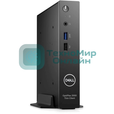 Компьютер Dell OptiPlex 3000 TC Intel Celeron N5105, 2.0 GHz - 2.9 GHz, 8192 Mb, 64 Gb eMMC, DVD нет, Intel UHD Graphics, 65W, Dell ThinOS, черный