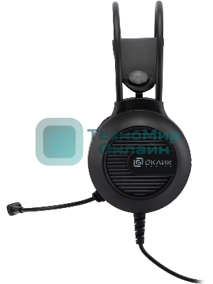 Гарнитура проводная с микрофоном Оклик HS-L300G Black черный 2.2м мониторные USB оголовье (1796949)