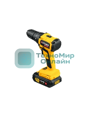 Дрель-шуруповерт аккумуляторная STEHER CDB-200-1, Аккумуляторная, 20В, Кейс