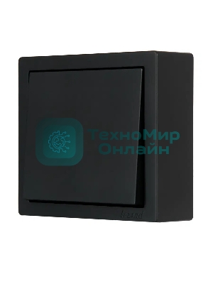 Выключатель 1-клав. LETO черный бархат LEZARD 752-4200-100