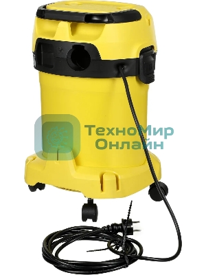 Строительный пылесос Karcher WD 3 P V-17/4/20 желтый, 1000 Вт, уборка сухая/сбор воды, пылесборник мешок/контейнер, 17 л