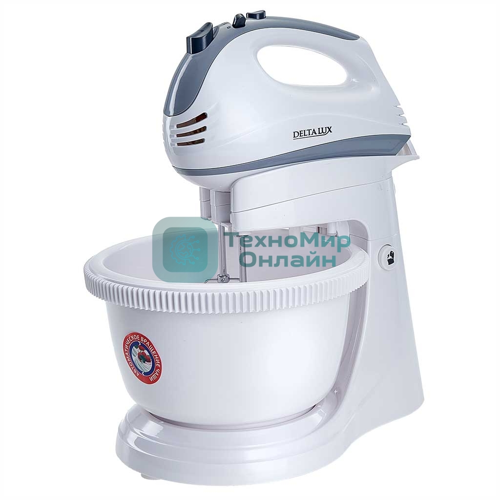 Миксер DELTA LUX DE-7901C белый с серым