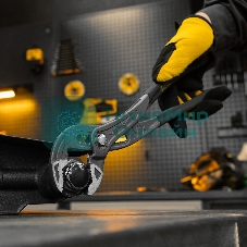 Клещи переставные Denzel кнопочный механизм, обливные рукоятки, 300 мм