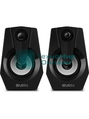 Акустическая система SVEN 370 2.0 черные (2x2W, USB, RGb подсветка)