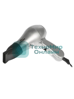 Фен Добрыня DO-2007 серебристый/черный, 1200 Вт, компактный