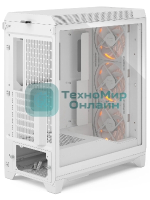 Корпус Fractal Design Meshify 3 White RGB TG Clear Tint, Midi-Tower, белый, 3 x 140 мм