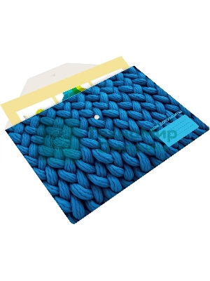 Конверт на кнопке Silwerhof FABRIC A4 пластик 0.25мм