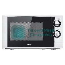 Микроволновая печь BBK 20MWS-704M/W белый, 20 л, 700 Вт, переключатели - поворотный механизм