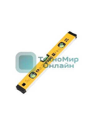 Уровень алюминиевый Denzel магнит., фрезерованный, 3 глазка (1 зеркал.), 0,5 мм/м, 400 мм