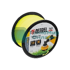 Леска для триммера Denzel витой квадрат, 3,0мм х 163м, на DIN катушке FLEX CORD