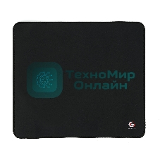Коврик для мыши Gembird MP-35-30-BLACK, черный, 350х300х3мм, ткань/резина, оверлок, коробка