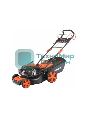  Газонокосилка бензиновая PATRIOT PT 47LS 512109014 {Раб. объем 139сс, мощн. 4.5л.с., раб. ширина 46см, регул. высоты 30-75мм прорезин. колеса 178-254мм, травосбор. 60л, функц. бок.выбр.тр.и мульчир}