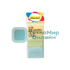 Блок самоклеящийся бумажный Silwerhof 38x51мм, 100 листов, 75 г/м2, пастель, ассорти, европодвес (упаковка: 3шт)