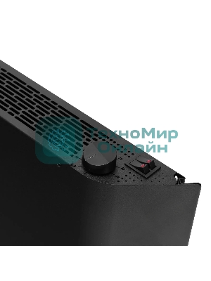 Конвектор электрический Denzel XCE-2000B черный, 2000 Вт, 25 м2, термостат