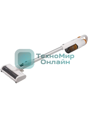 Пылесос вертикальный Coolfort CF-3001 белый, питание от аккумулятора, 150 Вт, уборка сухая, пылесборник 0.5 л, работа от АКБ max 30 мин.