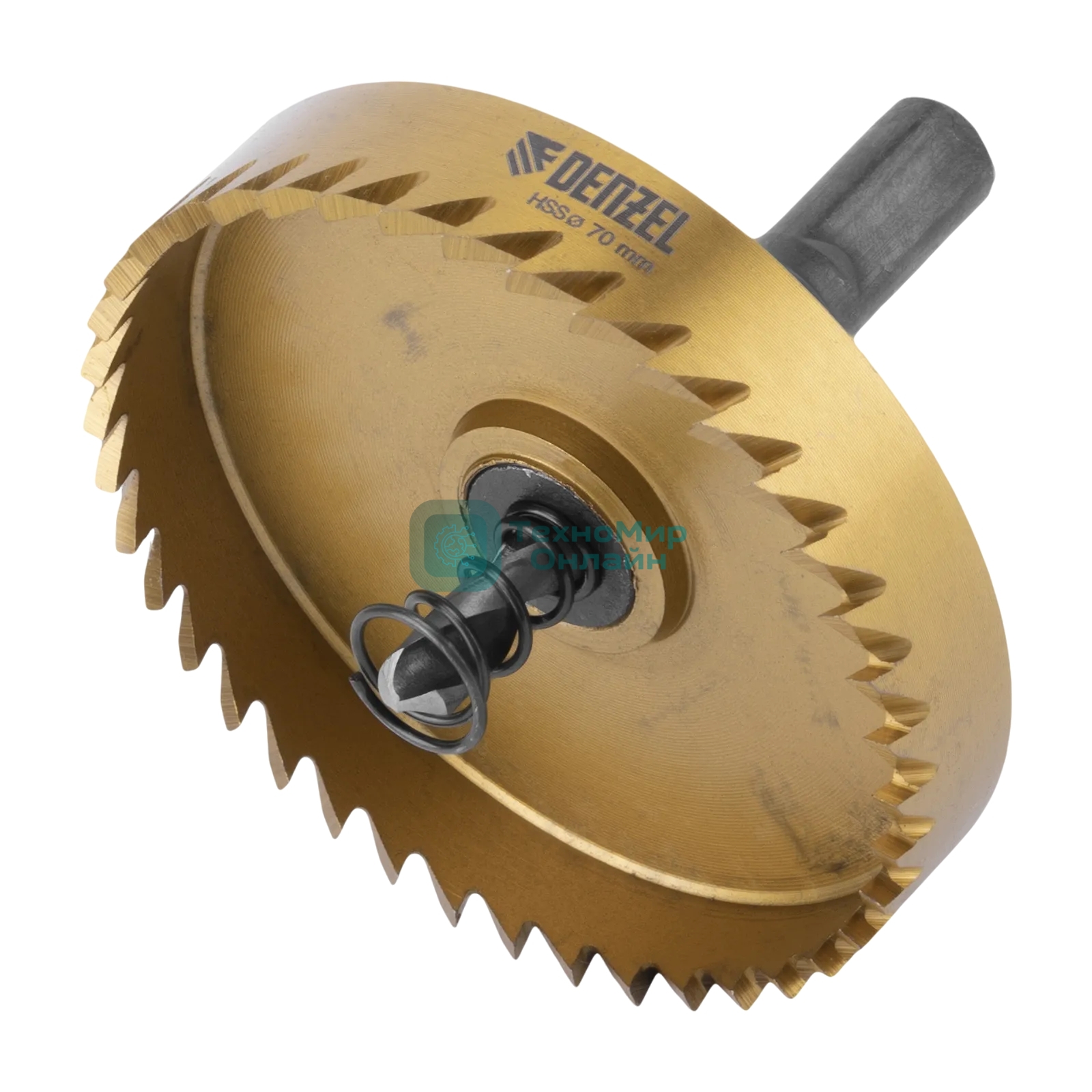 Коронка по металлу Denzel HSS, 70 мм, нитридтитановое покрытие