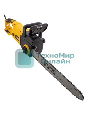 Пила цепная электрическая Denzel EDS-2200, 2,2кВт, продольная, шина 45 см, шаг 3/8, паз 1,3 мм, 62 зв