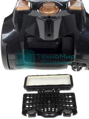 Пылесос Centek CT-2534 черный/бронзовый, 450/2400 Вт, уборка сухая, пылесборник контейнер 2 л