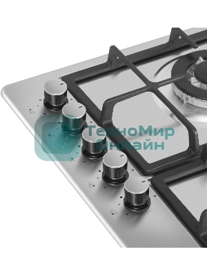 Газовая панель Maunfeld EGHS.95.33CS/G, 5 конфорок, нержавеющая сталь, серебристый