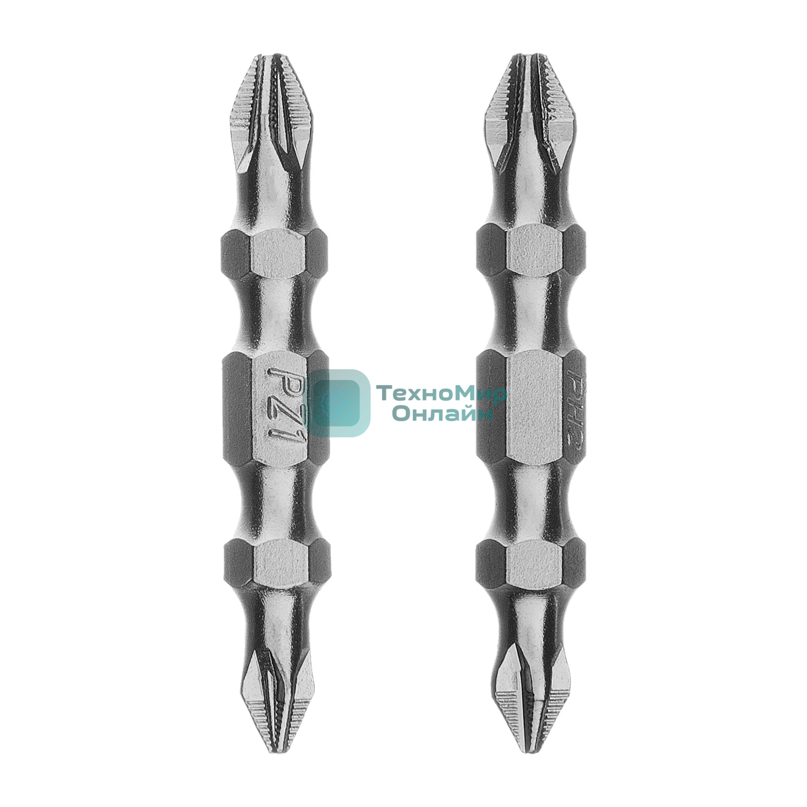 Набор бит двухстор. Gross PH2-PH1х45мм, PZ2-PZ1х45мм, сталь S2, 2 шт.